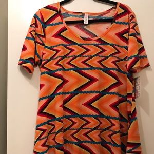 Lularoe Perfect T, M, geometric pattern, BNWT